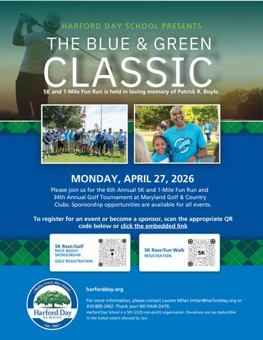 Annual Blue & Green Classic Sponsorship and Registration Packet