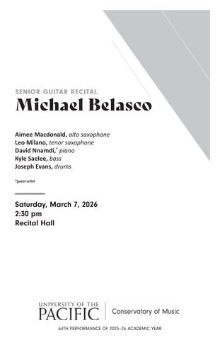 Student Guitar Recital Michael Belasco 03-07-2026
