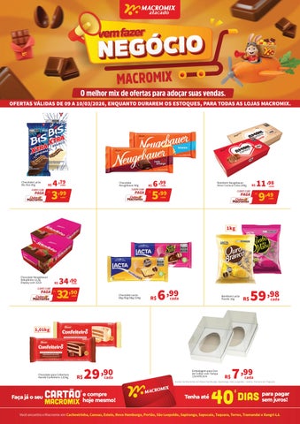 Vem Fazer Negócio Macromix Chocolates 09 a 10 mar