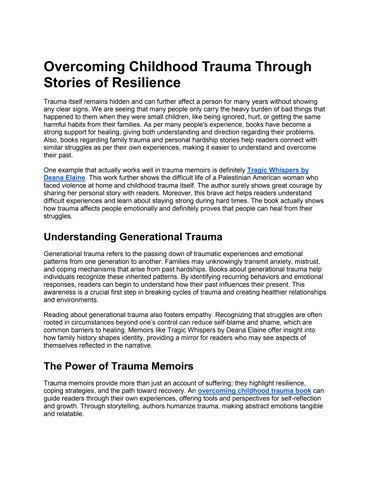 Overcoming Childhood Trauma Through Stories of Resilience