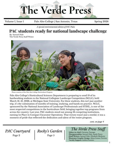 The Verde Press - Volume I - Issue I