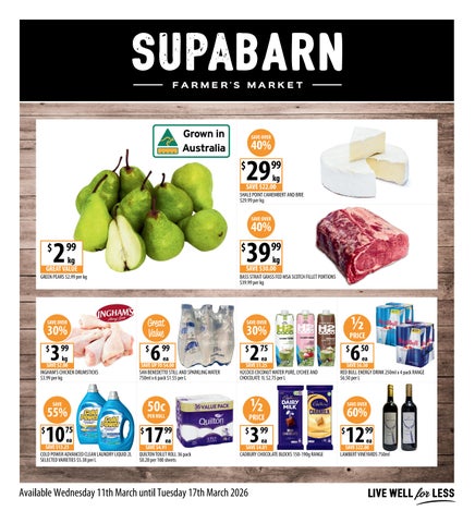 SUPABARN BROCHURE Available Wednesday 11th March until Tuesday 17th March 2026
