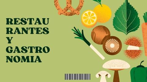 Presentación planificador de comidas verde y blanco ilustrativo 