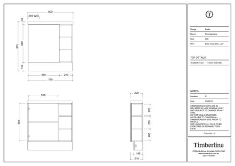 Eadie Floor Standing Vanity Nano Top
