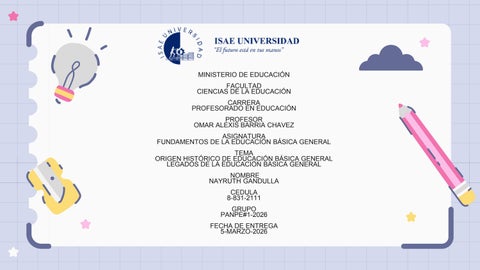 FUNDAMENTOS DE LA EDUCACIÓN BÁSICA GENERAL 