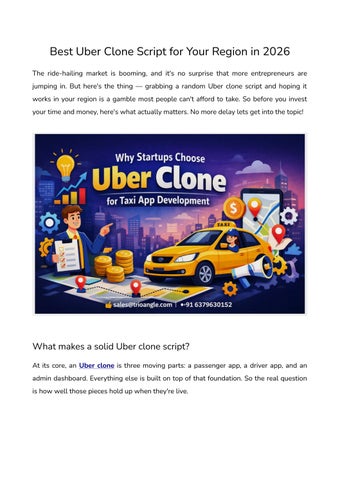 Scalable Uber-Like App Development Solution for Modern Transportation Businesses