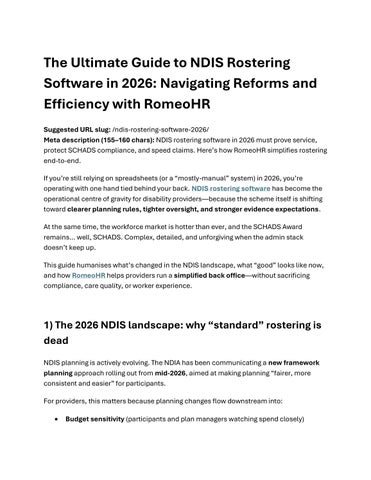 The Ultimate Guide to NDIS Rostering Software in 2026-2