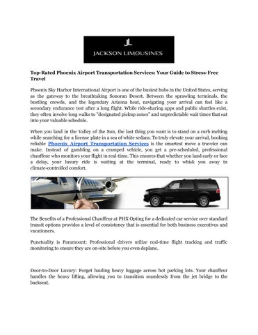 Top-Rated Phoenix Airport Transportation Services_ Your Guide to Stress-Free Travel