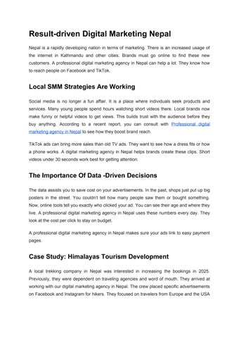 Result-driven Digital Marketing Nepal