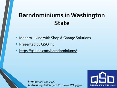 Barndominium in Washington State