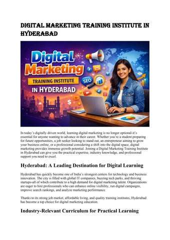 Digital Marketing Training Institute in Hyderabad 