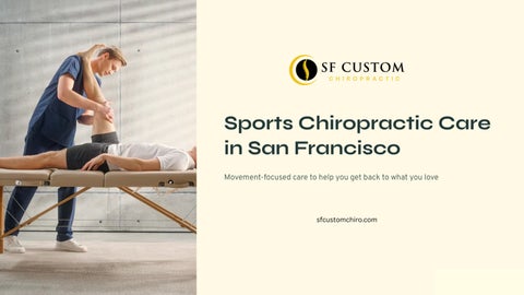 Sports Chiropractic Care in San Francisco