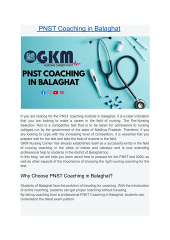 PNST Coaching in Balaghat