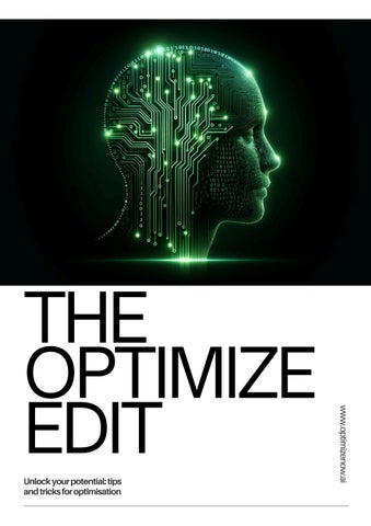 Issue 27 - The Optimize Edit 