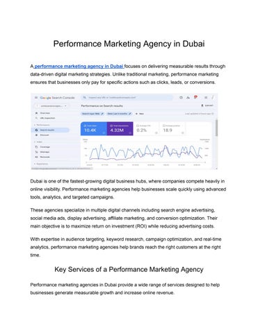 Performance Marketing Agency in Dubai