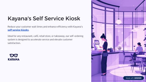 Self Service Kiosk by Kayana