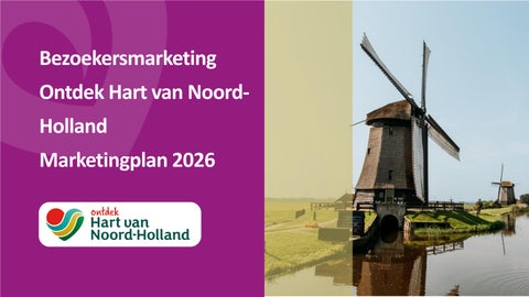 Marketingplan 2026 RegioMarketing Ontdek Hart van Noord-Holland
