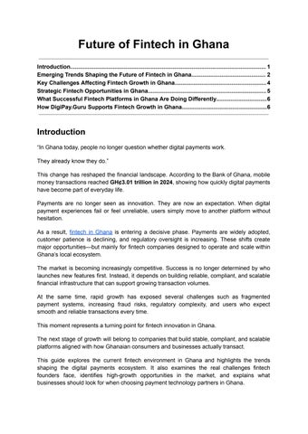 Future of Fintech in Ghana