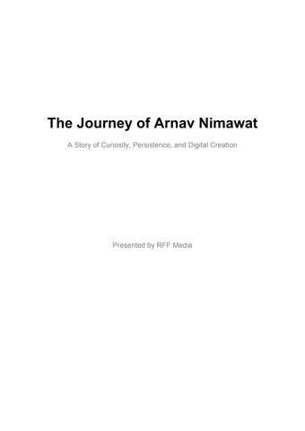 Biography of Mr. Arnav Nimawat
