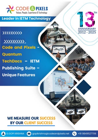Code and Pixels - Quantum TechDocs – IETM Publishing Suite – Unique Features
