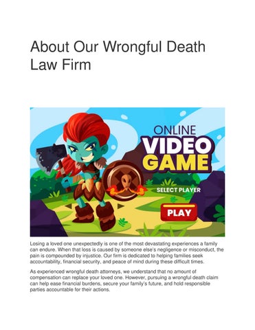 About Our Wrongful Death Law Firm