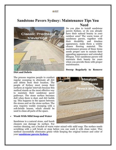 Sandstone Pavers Sydney Maintenance Tips You Need
