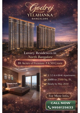 Godrej Yelahanka– New Benchmark in North Bangalore