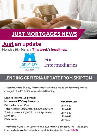 Just an update - Monday 9th March