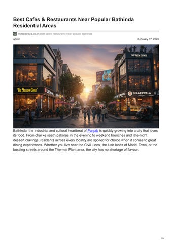 mittalgroup.co.in-Best Cafes  Restaurants Near Popular Bathinda Residential Areas