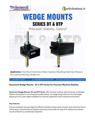 Dynemech Wedge Mounts - DT & DTP Series for Precision Machine Stability