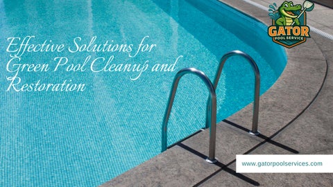Effective Solutions for Green Pool Cleanup and Restoration