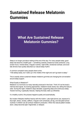 Sustained Release Melatonin Gummies