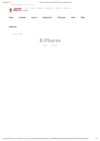 Best B Pharma Colleges in Bhopal, MP