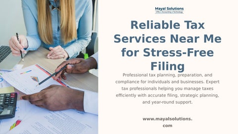 Reliable Tax Services Near Me for Stress-Free Filing