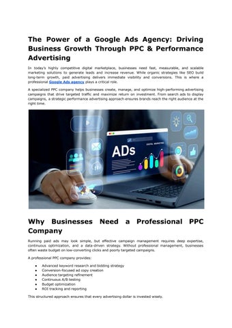 Best Google Ads Agency | PPC Company & Performance Advertising Agency