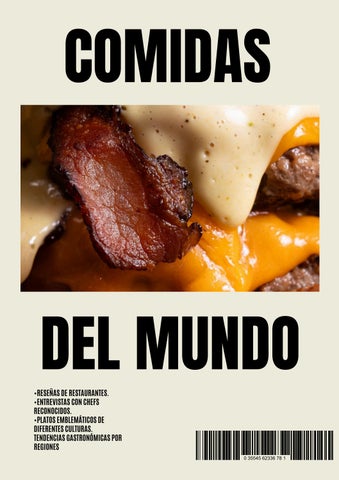 Revista de Culinaria en Estilo Minimalista Basado en Tipografía Beige Negro