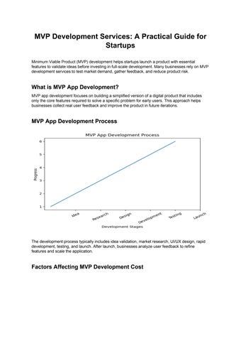 MVP Development Services Cost, Process & App Development Guide