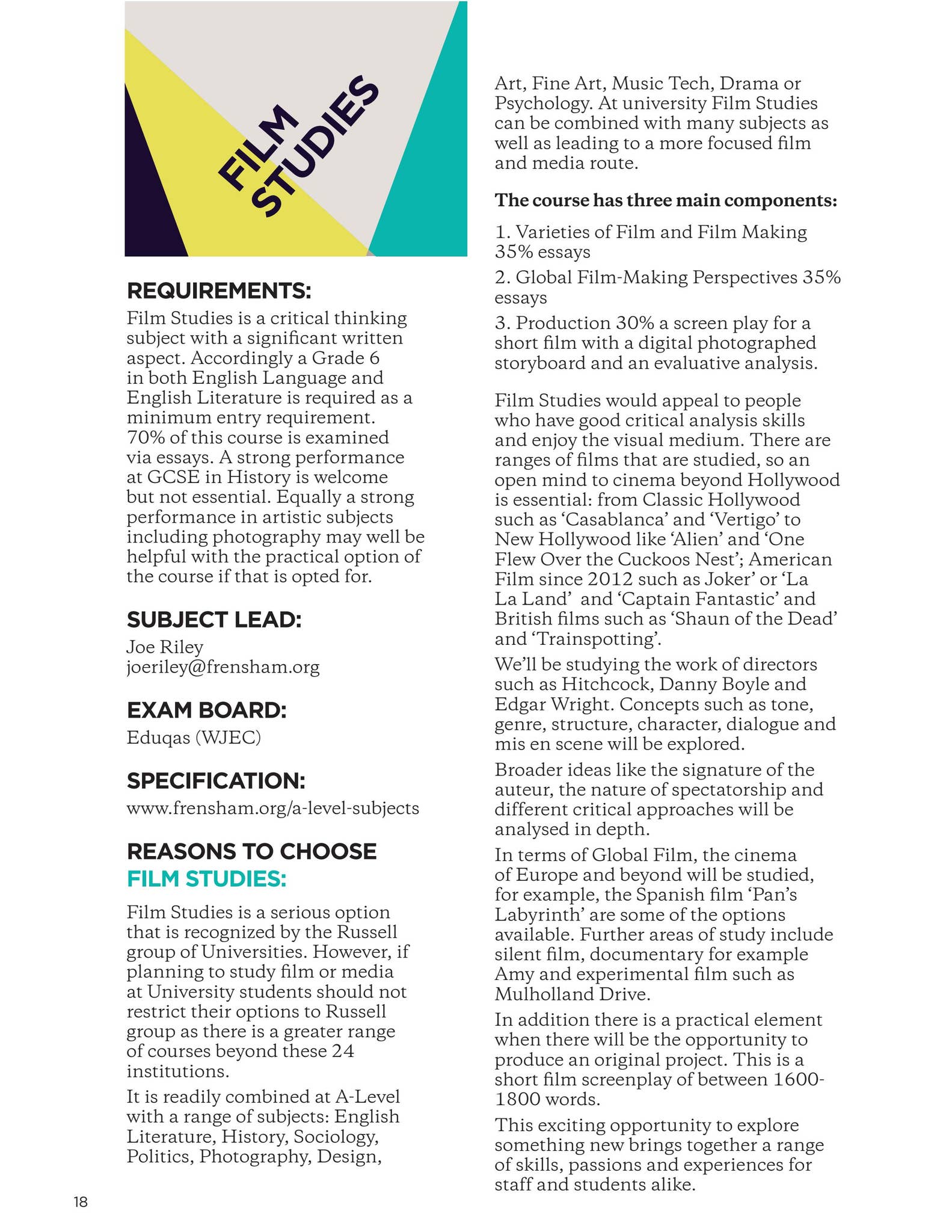 Frensham Heights Sixth Form Options Booklet 2026-28 by Frensham Heights ...