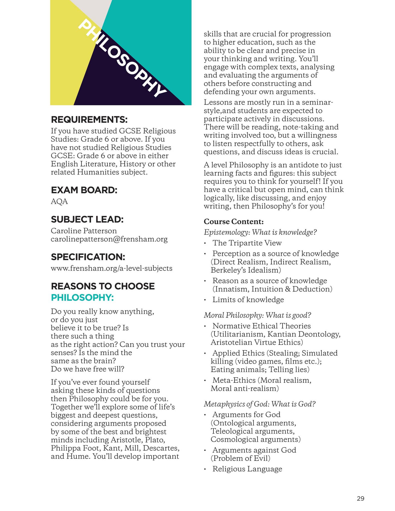 Frensham Heights Sixth Form Options Booklet 2026-28 by Frensham Heights ...