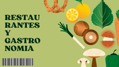 Presentación planificador de comidas verde y blanco ilustrativo 