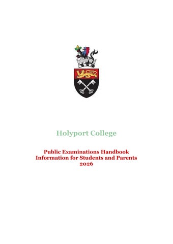 Public Exams Handbook 2026 