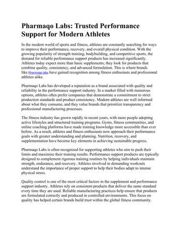 Pharmaqo Labs Premium Injectables, SARMs, Orals & HgH