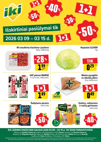 Specialūs pasiūlymai IKI parduotuvės klientams