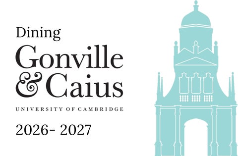 Gonville & Caius Dining Brochure 2026-2027