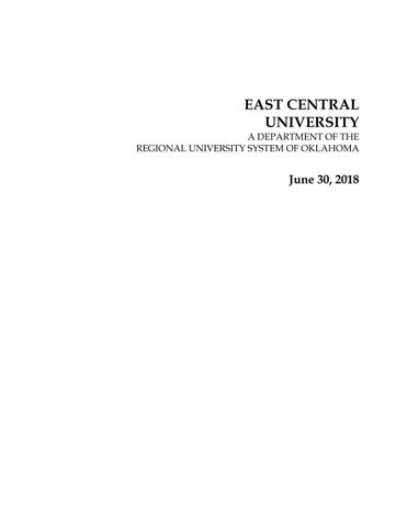 2018 ECU Audited Financial Statements
