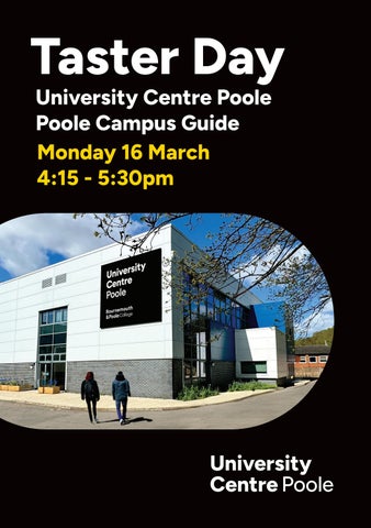 University Centre Poole Taster Day Guide March 2026