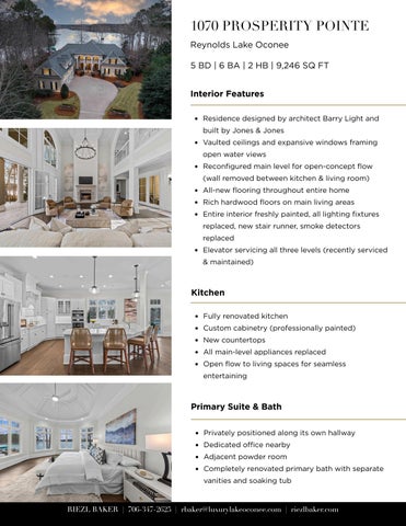 1070 Prosperity Pointe Feature Sheet