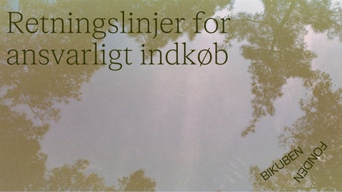 Retningslinjer for ansvarligt indkøb