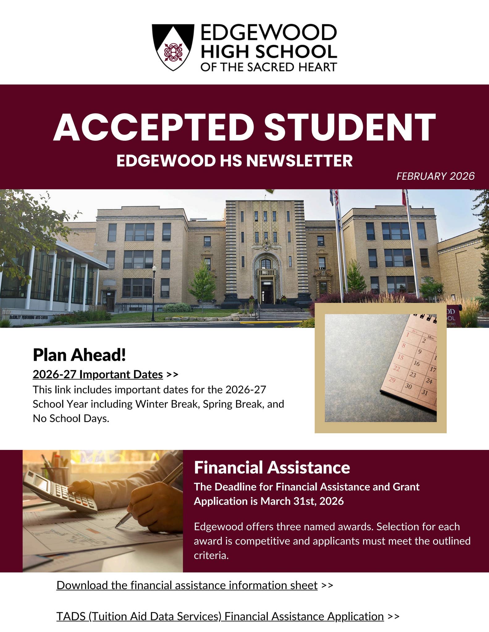 Accepted Student Newsletter February 2026 by Edgewood High School - Issuu