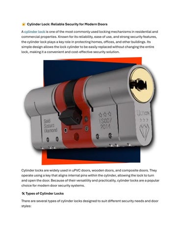 Cylinder Lock